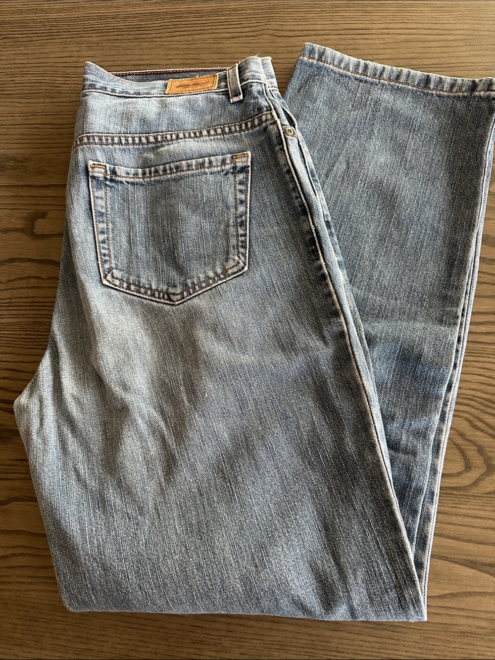 Vintage Eddie Bauer Washed Light Blue High-Rise Straight Jeans
